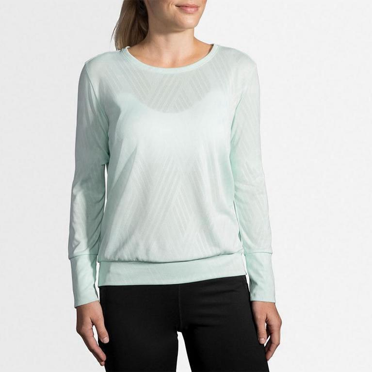 Brooks Array - Camisetas Manga Larga Mujer - Verde (OKWI-12708)